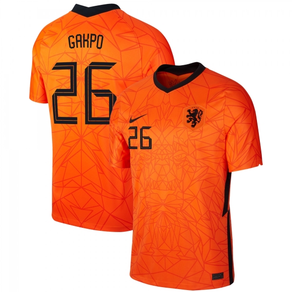 Netherlands National Team 2022 Qatar World Cup Cody Gakpo #26 Orange Home Men Jersey