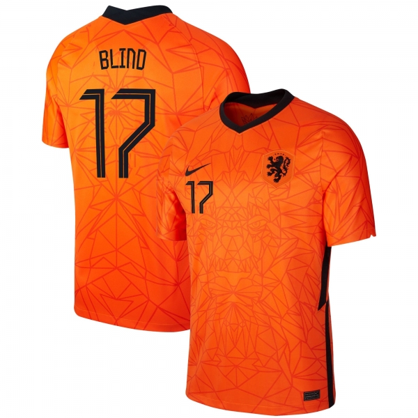 Netherlands National Team 2022 Qatar World Cup Daley Blind #17 Orange Home Men Jersey