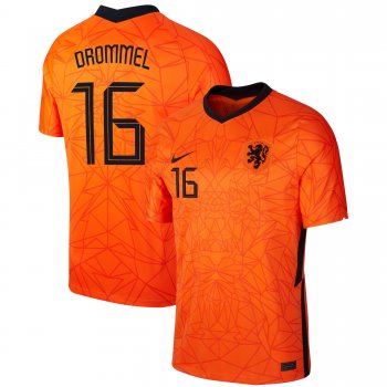 Netherlands National Team 2022 Qatar World Cup Joel Drommel #16 Orange Home Men Jersey