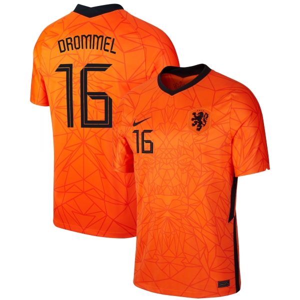 Netherlands National Team 2022 Qatar World Cup Joel Drommel #16 Orange Home Men Jersey