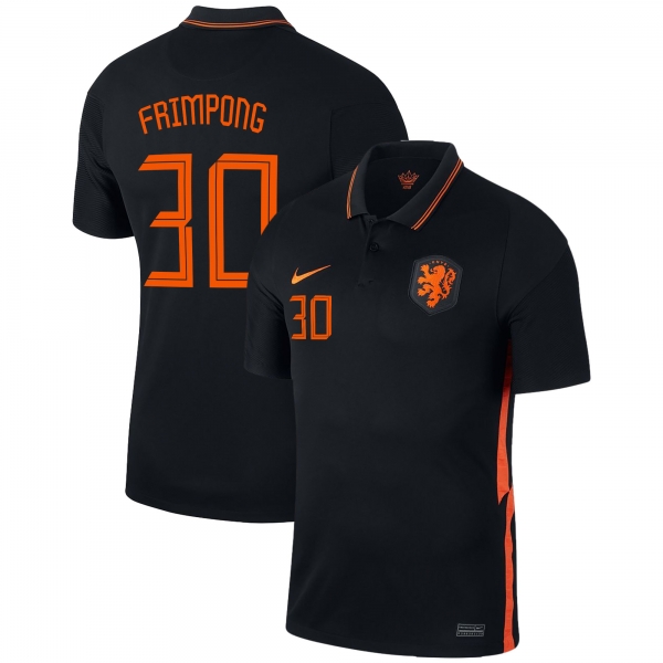 Netherlands National Team 2022 Qatar World Cup Jeremie Frimpong #30 Black Away Men Jersey