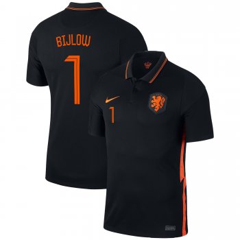 Netherlands National Team 2022 Qatar World Cup Justin Bijlow #1 Black Away Men Jersey