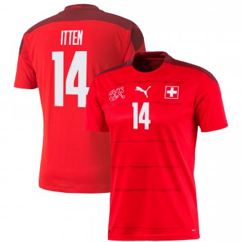 Switzerland National Team 2022 Qatar World Cup Cedric Itten #14 Red - Garnet Home Men Jersey