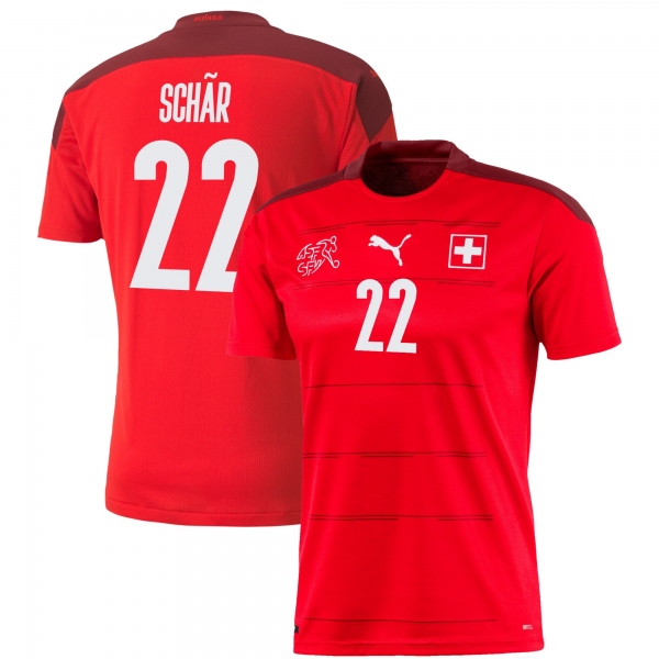 Switzerland National Team 2022 Qatar World Cup Fabian Schar #22 Red - Garnet Home Men Jersey