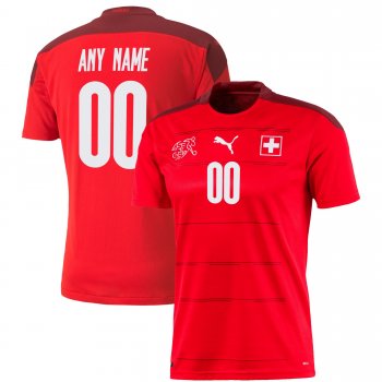 Switzerland National Team 2022 Qatar World Cup Custom Red - Garnet Home Men Jersey