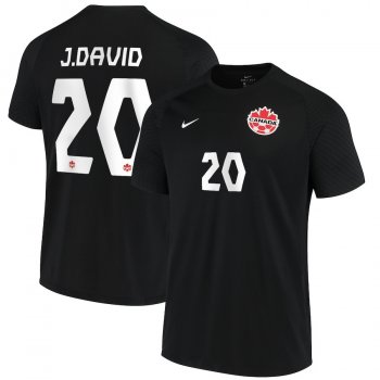 Canada National Team 2022 Qatar World Cup Jonathan David #20 Black Third Men Jersey