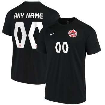 Canada National Team 2022 Qatar World Cup Custom Black Third Men Jersey