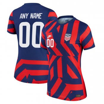 Women Custom USA National Team 2022 Qatar World Cup Blue Away Jersey