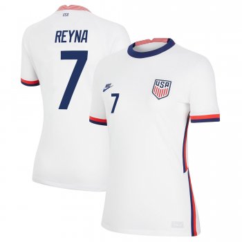 Women USA National Team 2022 Qatar World Cup Giovanni Reyna #7 White Home Jersey