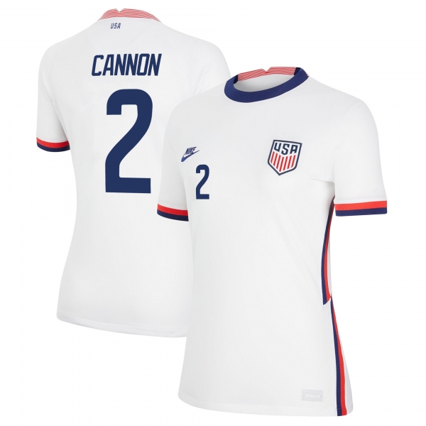 Women USA National Team 2022 Qatar World Cup Reggie Cannon #2 White Home Jersey