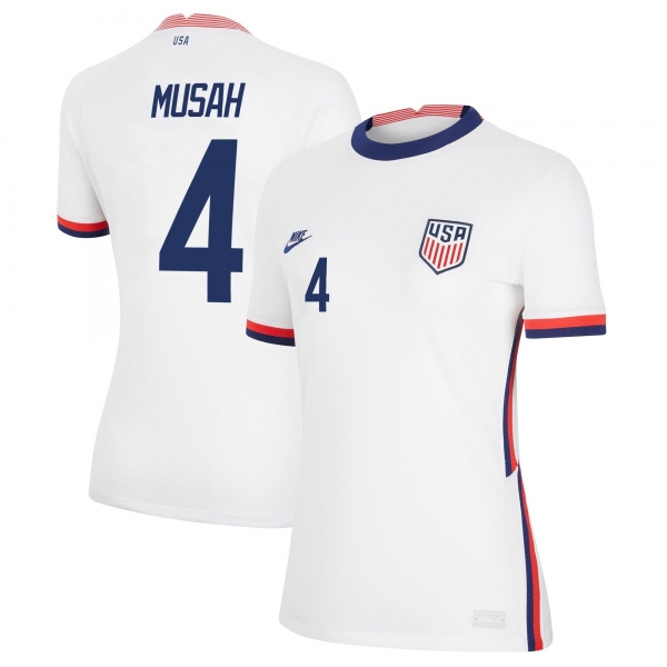 Women USA National Team 2022 Qatar World Cup Yunus Musah #4 White Home Jersey