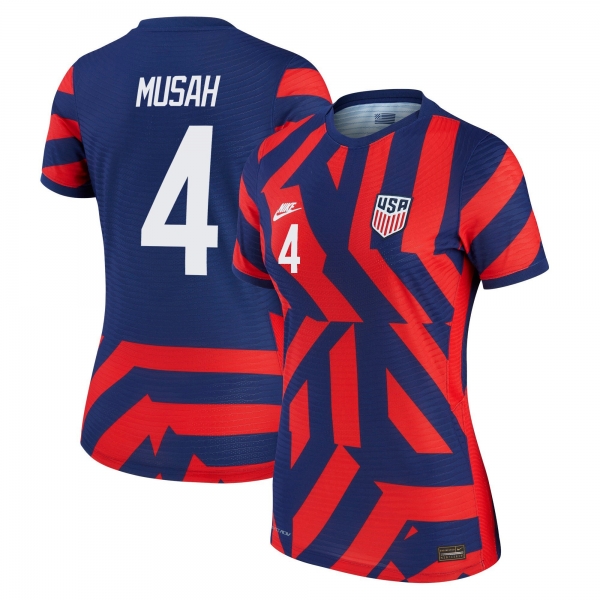 Women USA National Team 2022 Qatar World Cup Yunus Musah #4 Blue Away Jersey