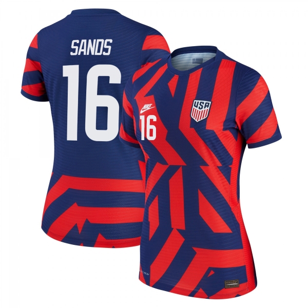 Women USA National Team 2022 Qatar World Cup James Sands #16 Blue Away Jersey