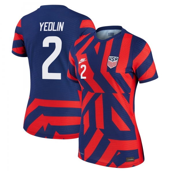 Women USA National Team 2022 Qatar World Cup DeAndre Yedlin #2 Blue Away Jersey