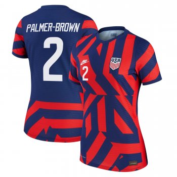 Women USA National Team 2022 Qatar World Cup Erik Palmer-Brown #2 Blue Away Jersey