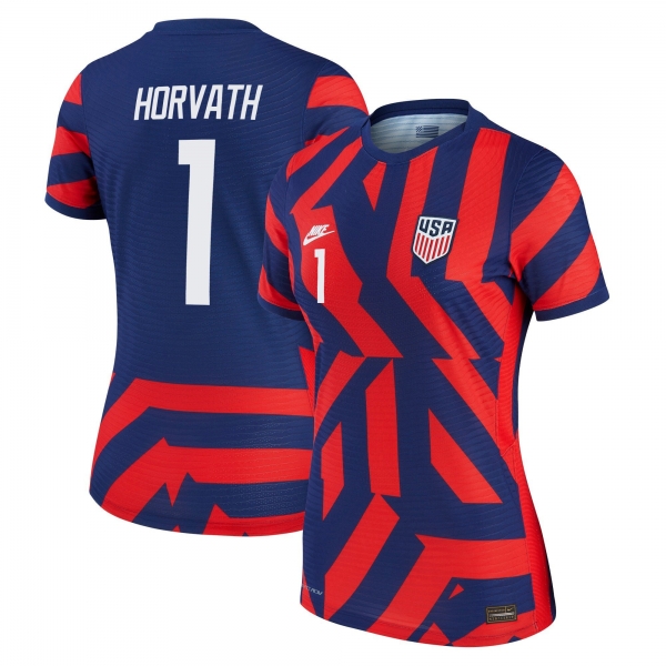 Women USA National Team 2022 Qatar World Cup Ethan Horvath #1 Blue Away Jersey