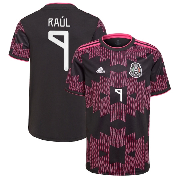 Raúl Jiménez #9 Mexico National Team 2022 Qatar World Cup Rosa Mexicano Jersey - Black