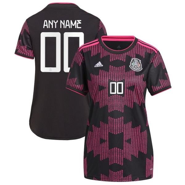 Women Custom Mexico National Team 2022 Qatar World Cup Rosa Mexicano Jersey - Black