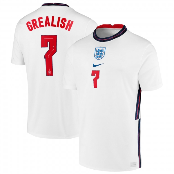 England National Team 2022 Qatar World Cup Grealish #7 White Home Men Jersey