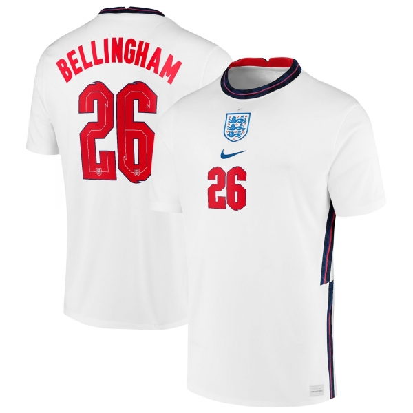 England National Team 2022 Qatar World Cup Bellingham #26 White Home Men Jersey