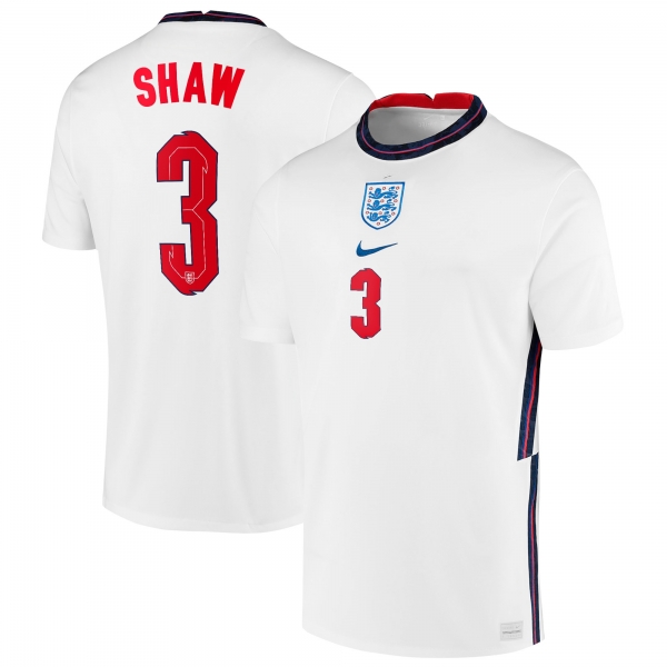 England National Team 2022 Qatar World Cup Shaw #3 White Home Men Jersey