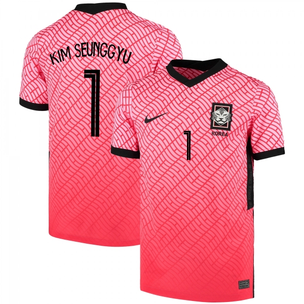 South Korean National Team 2022 Qatar World Cup Kim Seung-gyu #1 Pink- Red Home Men Jersey