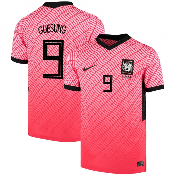 South Korean National Team 2022 Qatar World Cup Cho Gue-sung #9 Pink- Red Home Men Jersey