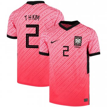 South Korean National Team 2022 Qatar World Cup Kim Tae-hwan #2 Pink-Red Home Men Jersey