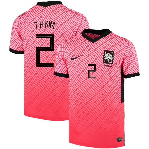 South Korean National Team 2022 Qatar World Cup Kim Tae-hwan #2 Pink-Red Home Men Jersey