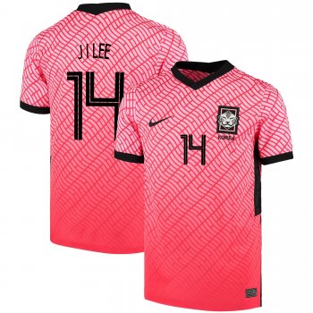 South Korean National Team 2022 Qatar World Cup Lee Jae-ik #14 Pink- Red Home Men Jersey