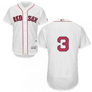 Men's Majestic Boston Red Sox #3 Babe Ruth White Flexbase Authentic Collection MLB Jersey