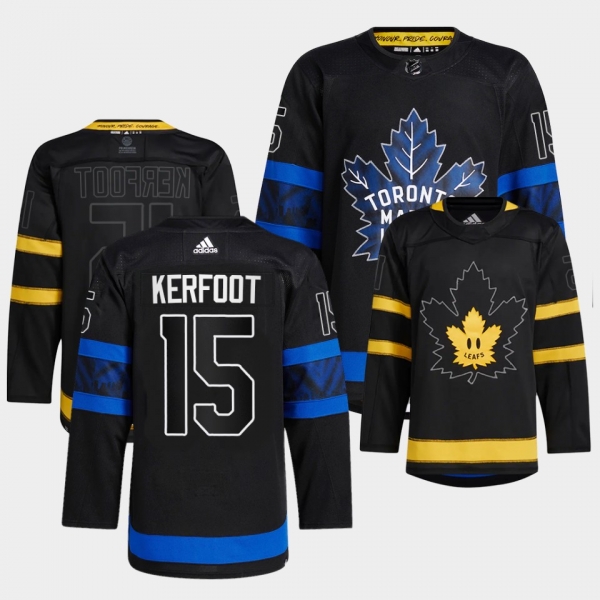 Alexander Kerfoot Toronto Maple Leafs x drew house Alternate Authentic Reversible Black Jersey Justin Bieber Next Gen uniform