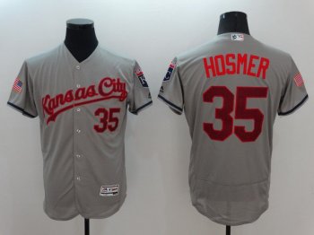 Men Kansas City Royals 35 Hosmer Grey Elite 2022 MLB Jersey