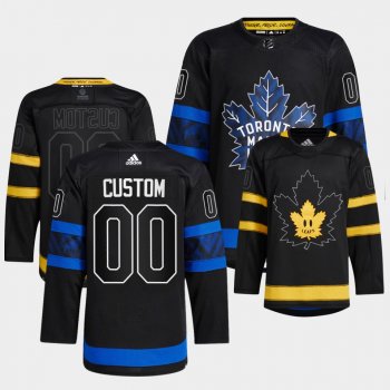 Custom Toronto Maple Leafs x drew house Alternate Authentic Reversible Black Jersey Justin Bieber Next Gen uniform