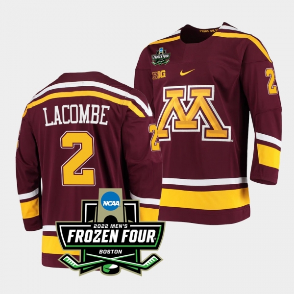 Jackson Lacombe Minnesota Golden Gophers 2022 Frozen Four White Home Jersey 2