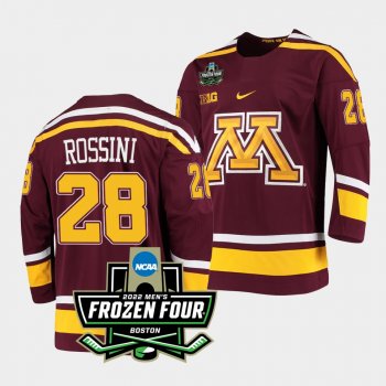 Minnesota Golden Gophers Sam Rossini 2022 Frozen Four Maroon Road Jersey