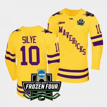 Minnesota State Mavericks David Silye 2022 Frozen Four Championship Gold Hockey Jersey