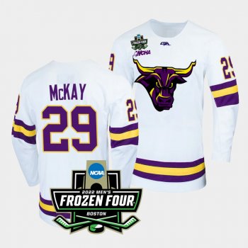 Minnesota State Mavericks Dryden McKay 2022 Frozen Four White Alternate Jersey