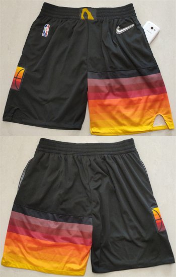 Men's Utah Jazz Black 75th Anniversary Shorts (Run Small)