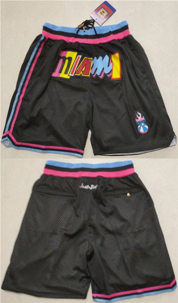 Men's Miami Heat Black Shorts (Run Small)