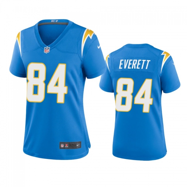 Women's Los Angeles Chargers Gerald Everett Powder Blue Game Jersey