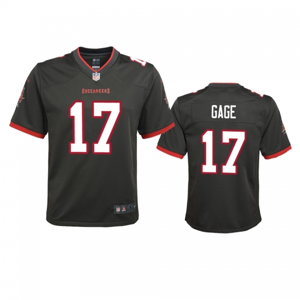 Youth Buccaneers Russell Gage Pewter Alternate Game Jersey