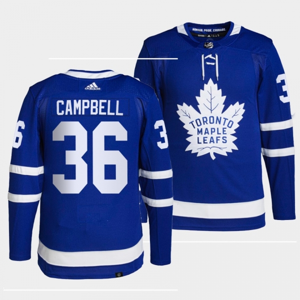 Jack Campbell #36 Maple Leafs Home Blue Jersey 2021-22 Primegreen Authentic