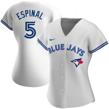 Women's Replica Santiago Espinal Toronto Blue Jays White Home Jersey