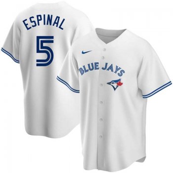 Replica Santiago Espinal Men's Toronto Blue Jays White Home Jersey