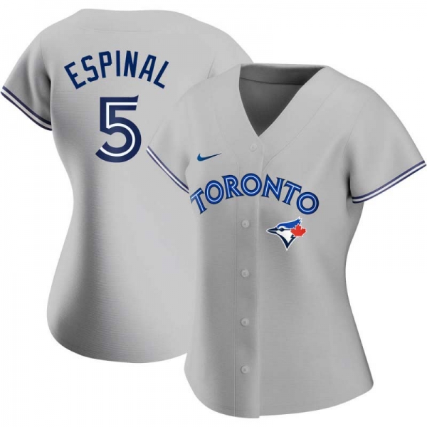 Women's Authentic Santiago Espinal Toronto Blue Jays Gray Road Jersey