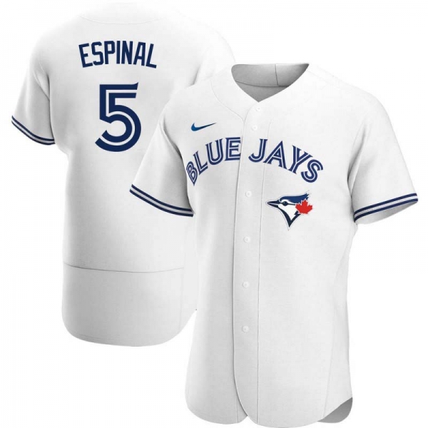 Authentic Santiago Espinal Men's Toronto Blue Jays White Home Jersey