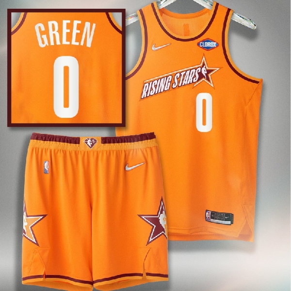 Team Worthy Houston Rockets Jalen Green 2022 NBA Rising Stars Orange Jersey