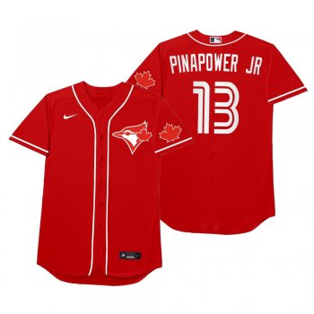 Lourdes Gurriel Jr. Pinapower Jr Red 2021 Players' Weekend Nickname Jersey