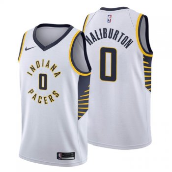 Indiana Pacers Association Edition Tyrese Haliburton No. 0 White Swingman Jersey